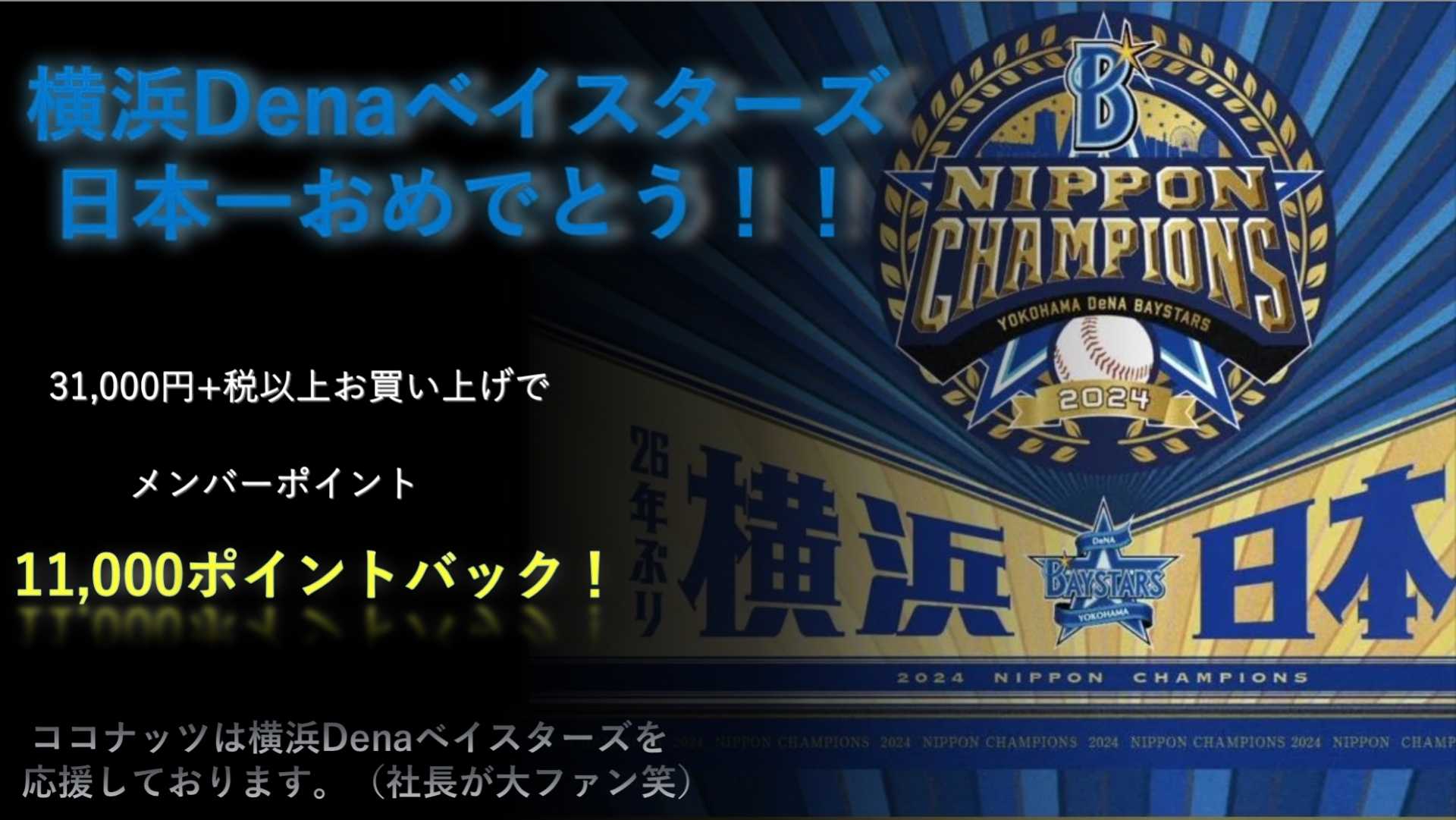 2024年横浜DeNAベイスターズ日本シリーズ優勝記念SALE